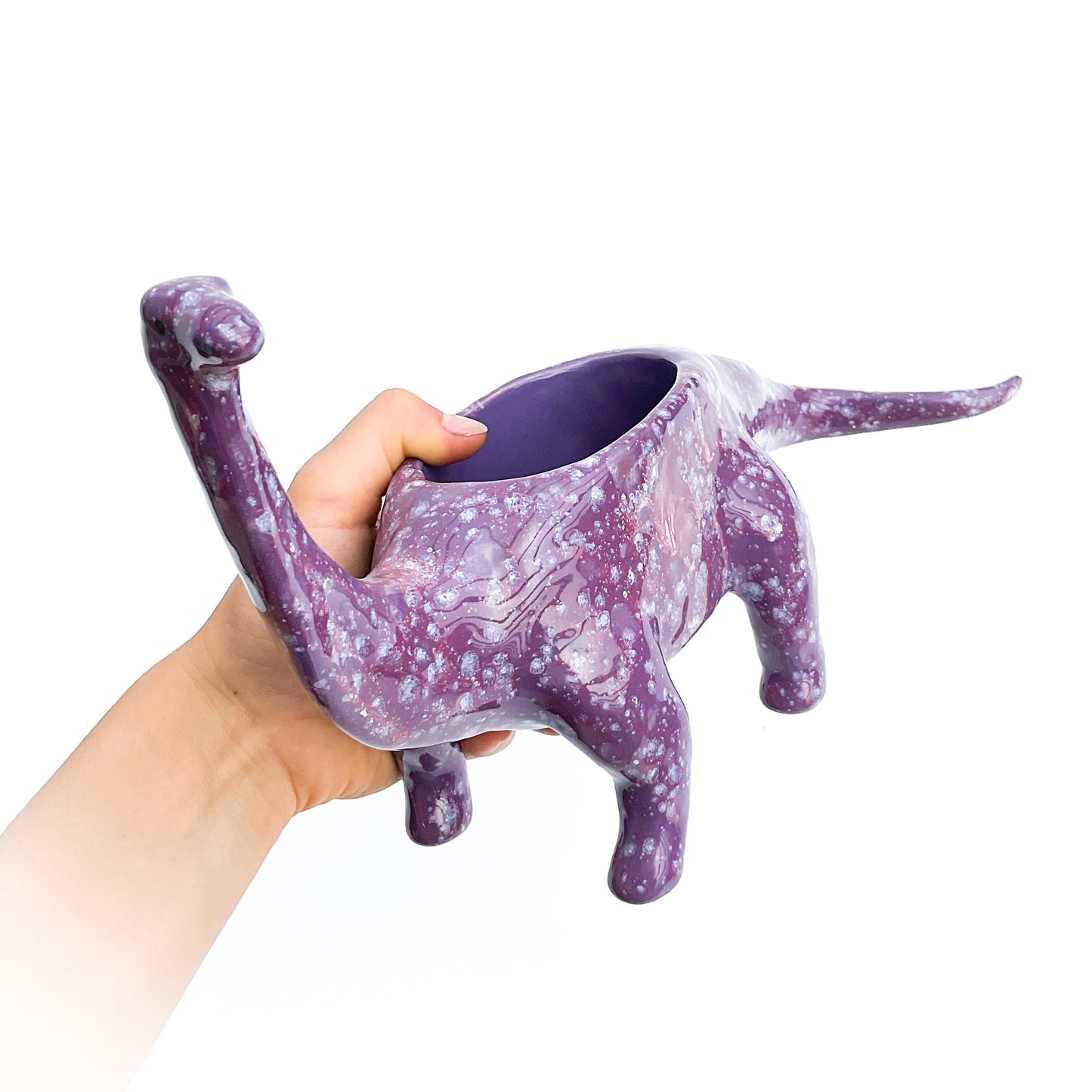 Purple Brontosaurus Dinosaur Planter