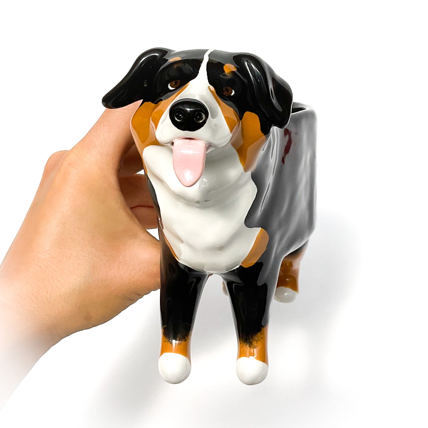 Bernese Mountain Dog Planter - Ceramic Dog Plant Pot