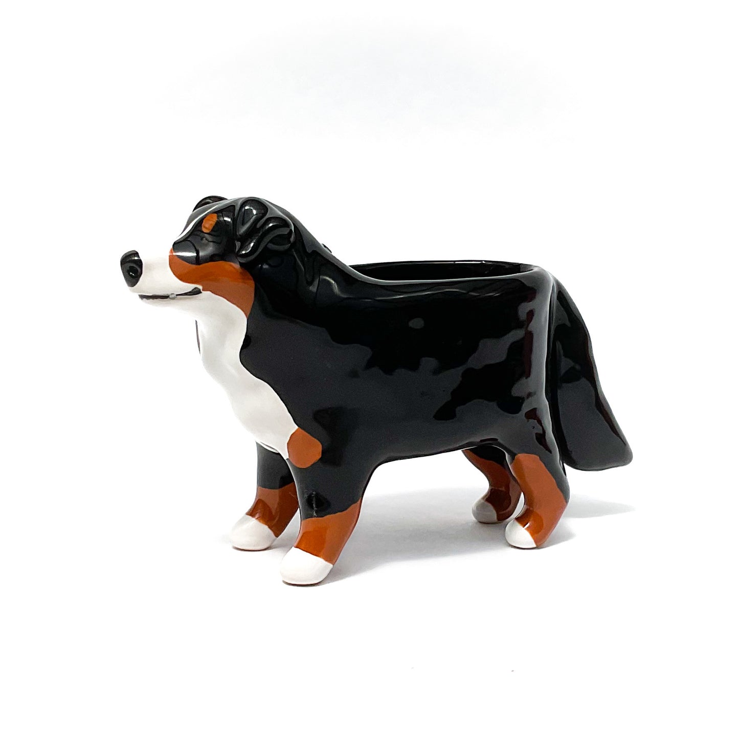 Bernese Mountain Dog Planter - Ceramic Dog Plant Pot