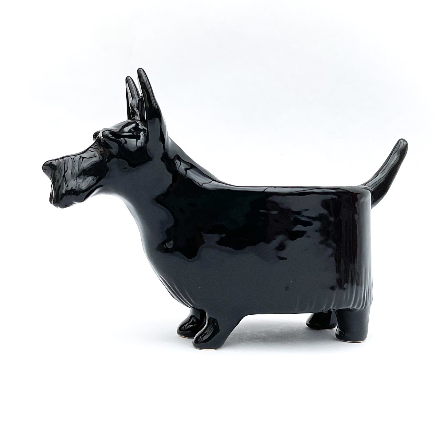 Scottish Terrier Dog Planter - Ceramic Dog Plant Pot