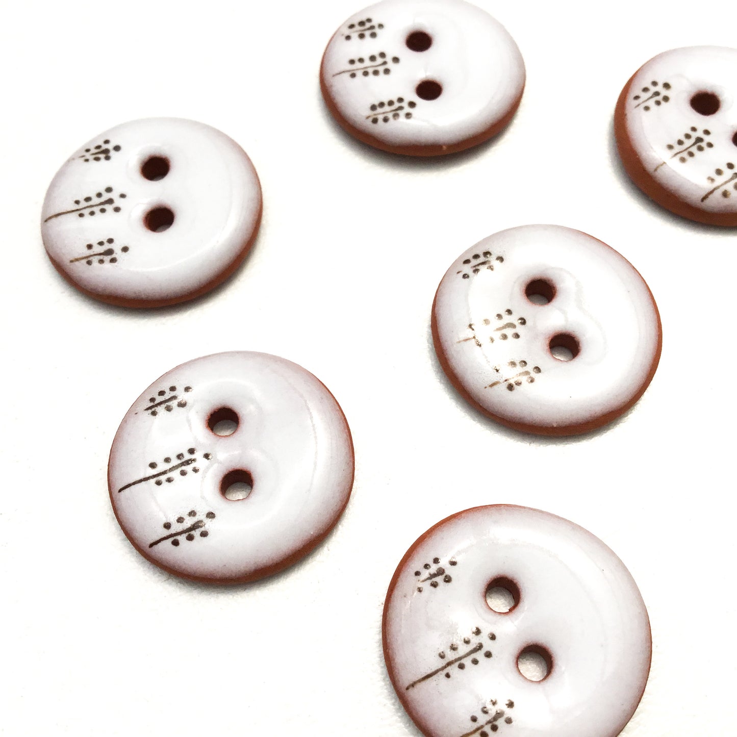 'Onoclea' Ceramic Buttons - 3/4"