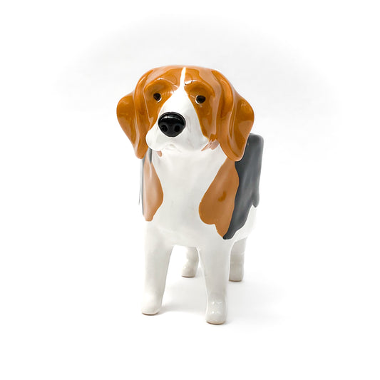 Beagle Dog Planter - Ceramic Dog Plant Pot