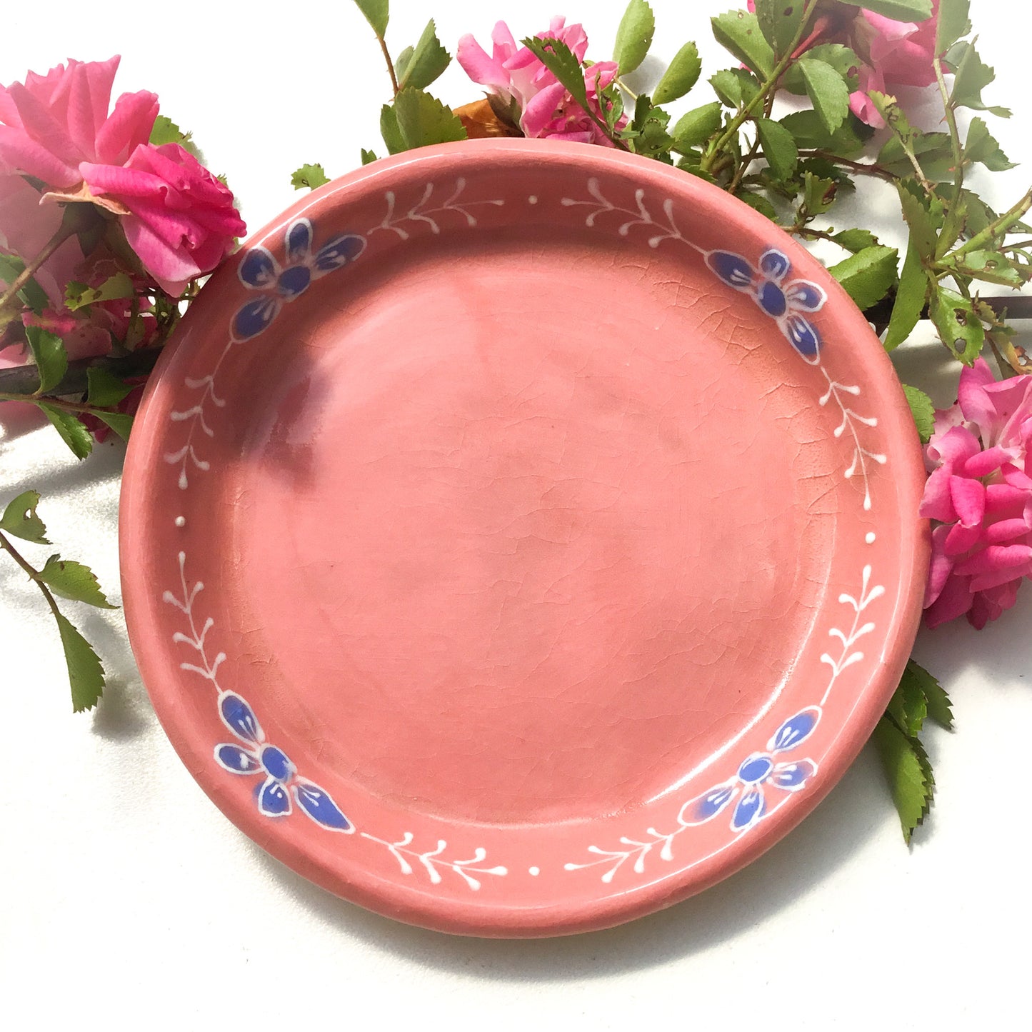 Vintage Flowers Ceramic Notion Dishes