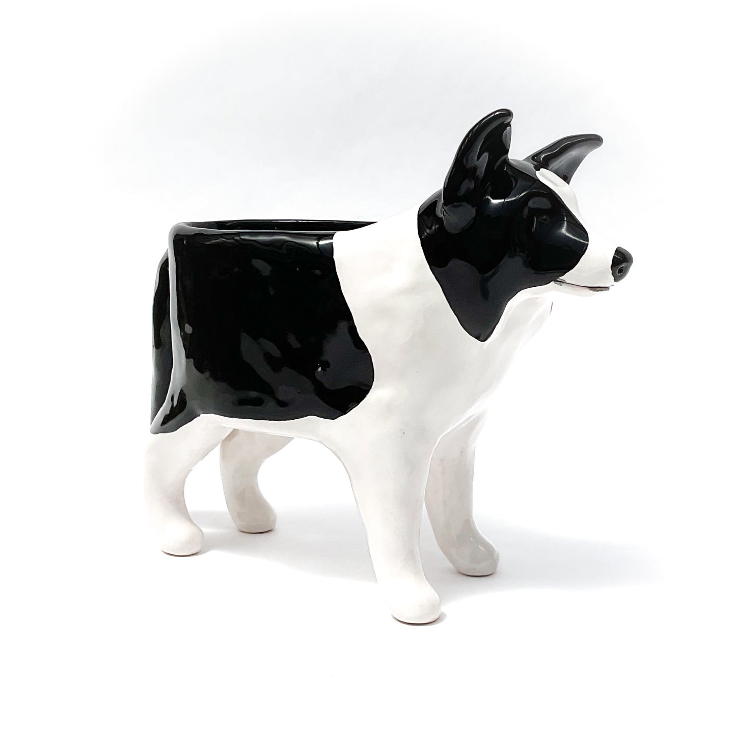 Border Collie Dog Planter - Ceramic Dog Plant Pot