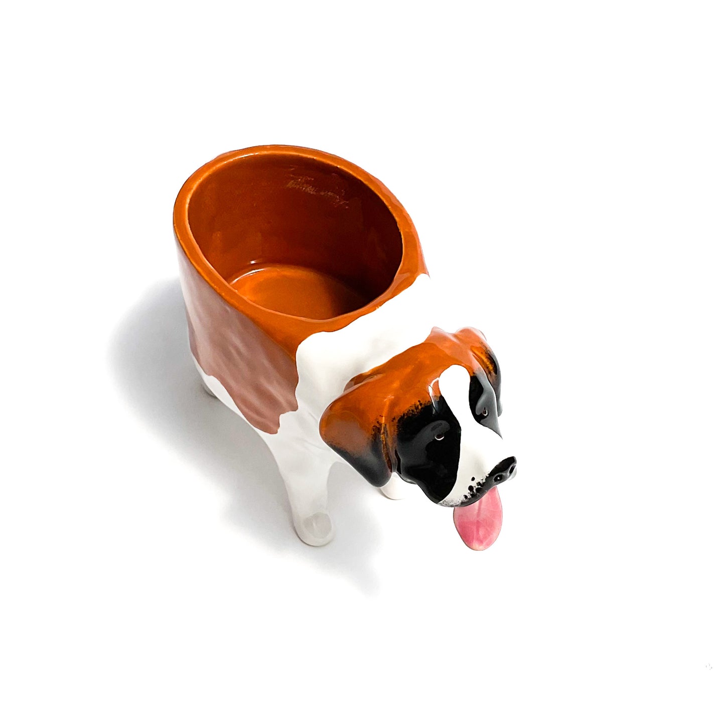 Saint Bernard Dog Planter - Ceramic Dog Plant Pot