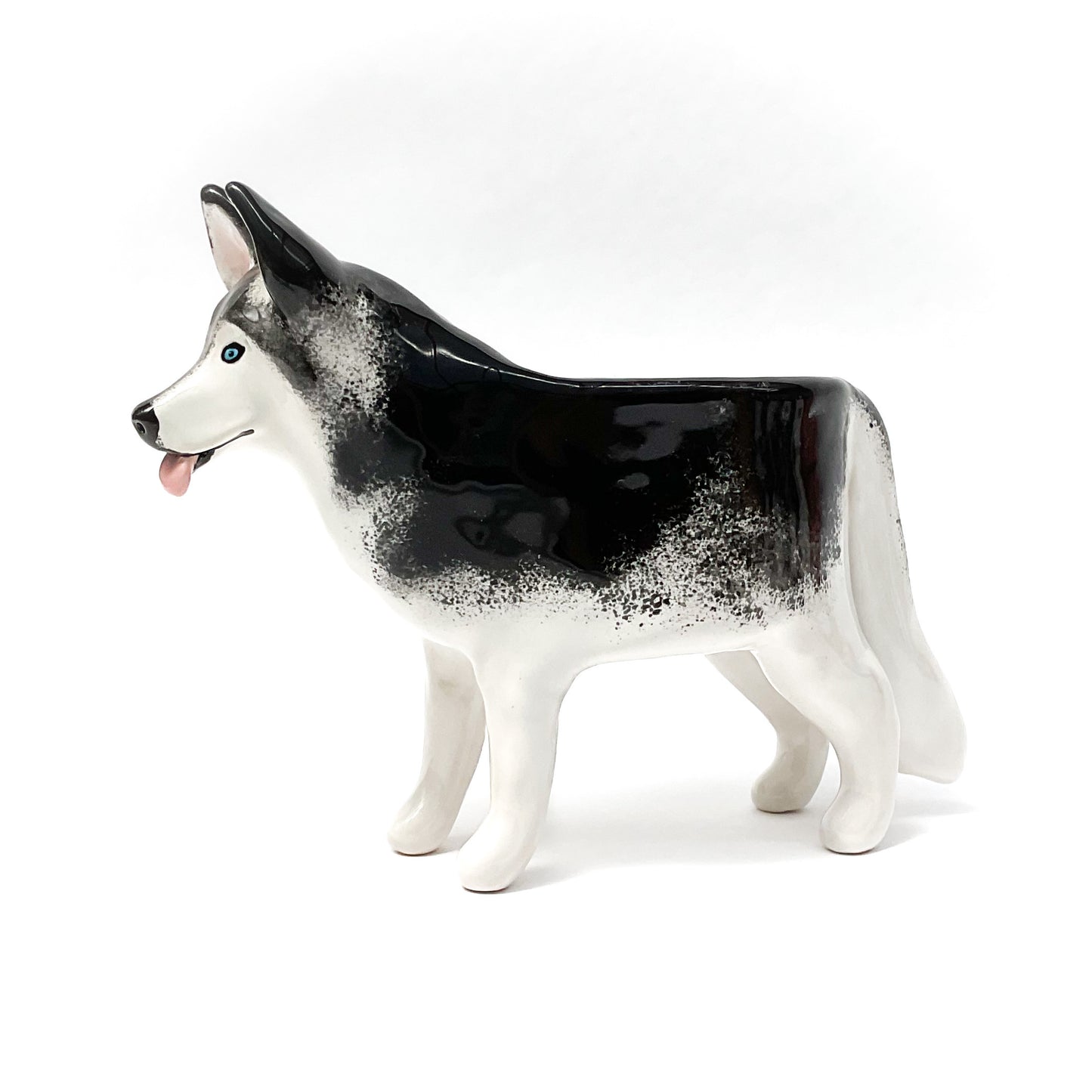 Husky Dog Planter - Ceramic Dog Plant Pot