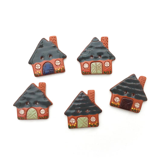 Red Clay Cottage Buttons - 1 1/8"