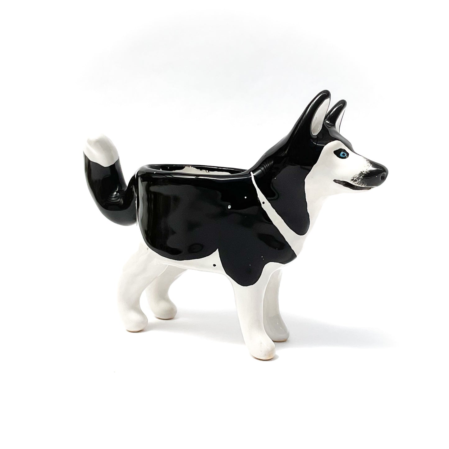 Husky Dog Planter - Ceramic Dog Plant Pot