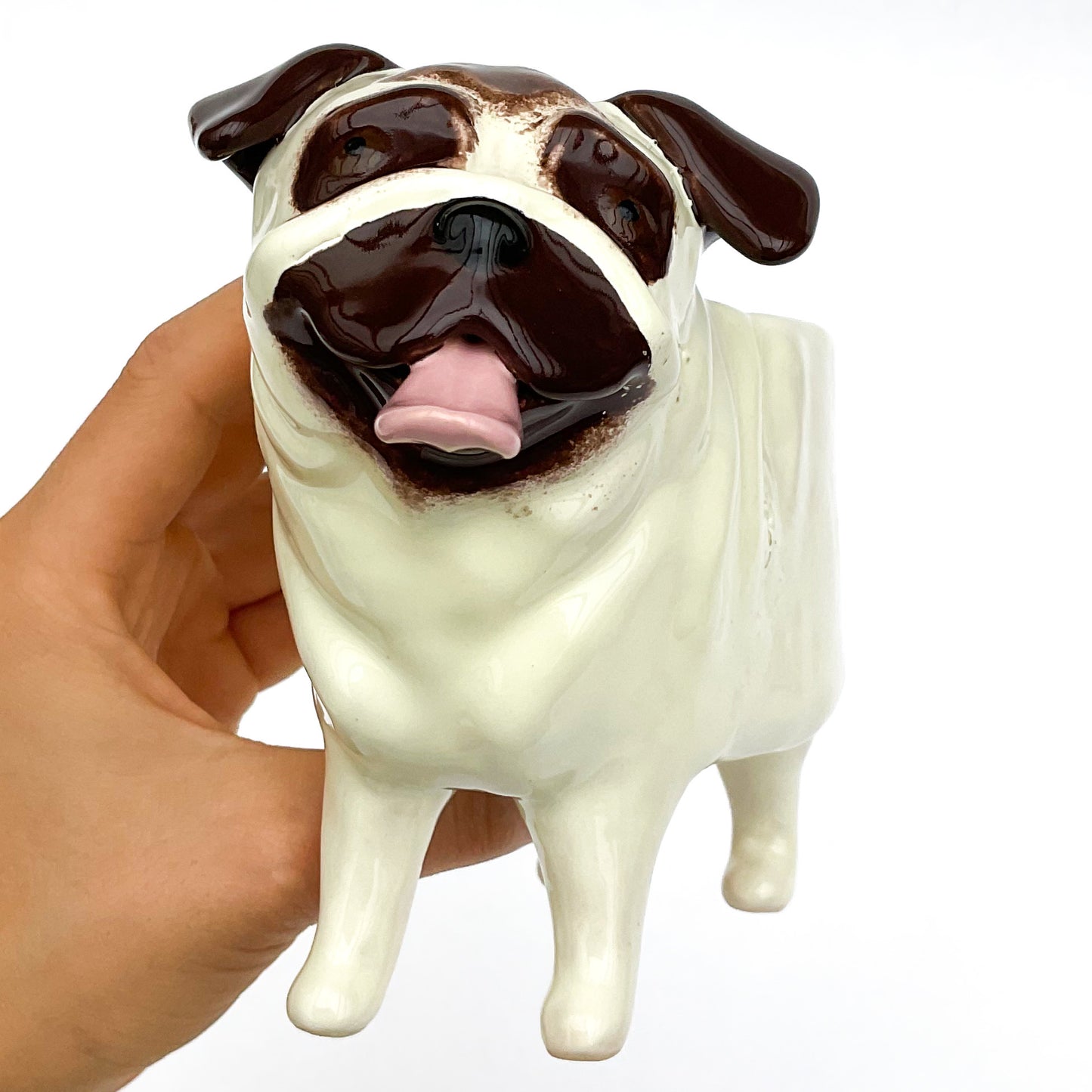Pug Dog Planter - Ceramic Dog Plant Pot