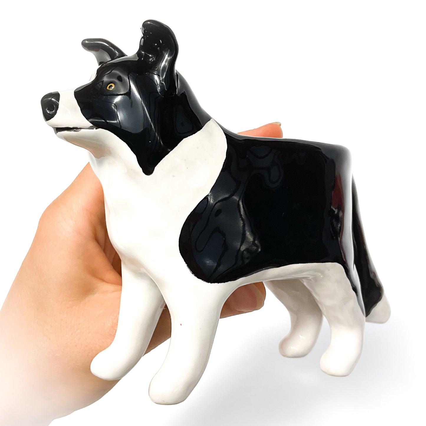 Border Collie Dog Planter - Ceramic Dog Plant Pot