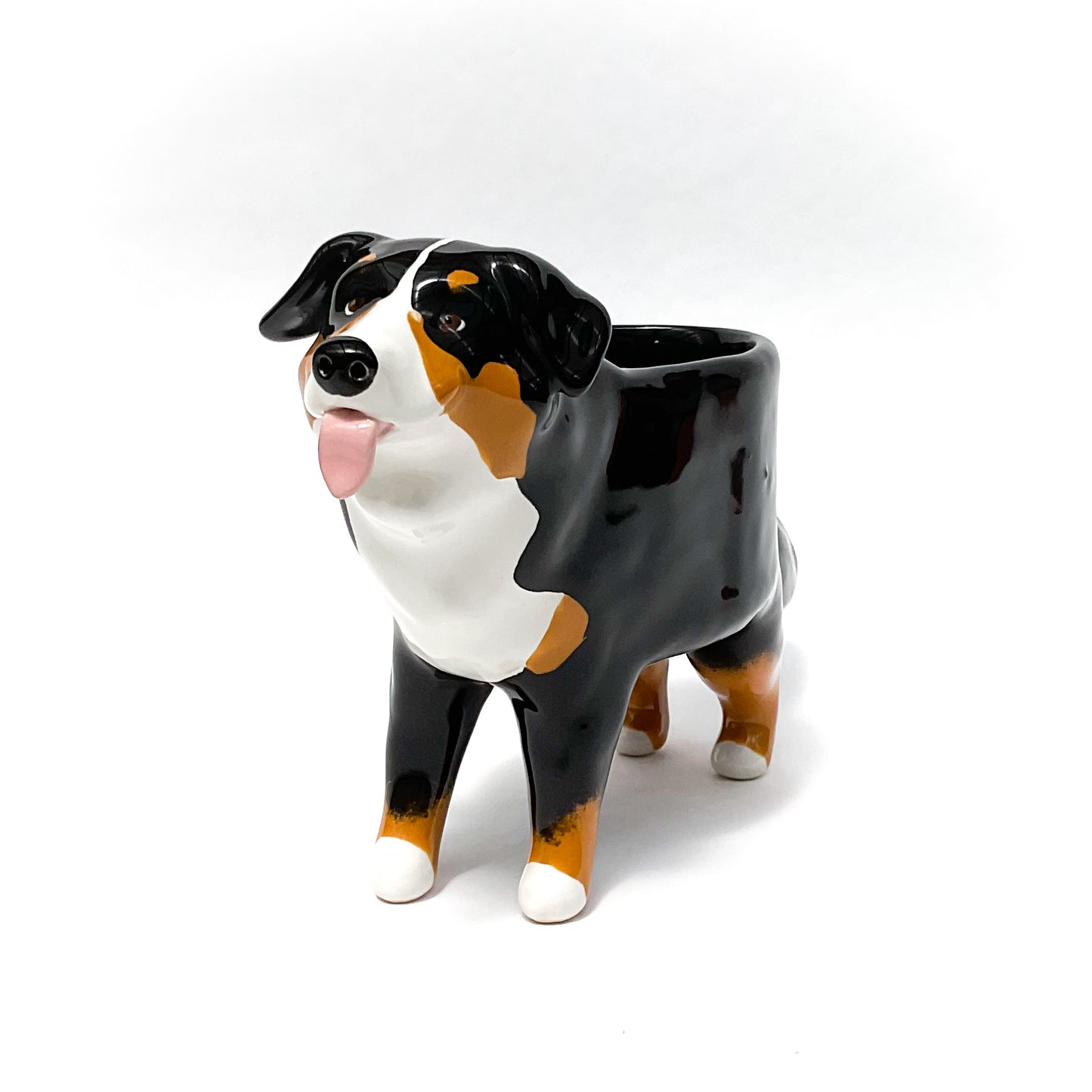 Bernese Mountain Dog Planter - Ceramic Dog Plant Pot