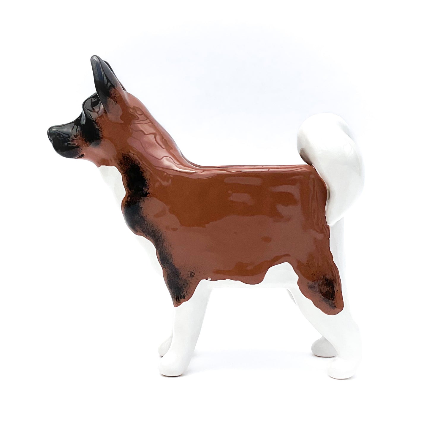 American Akita Dog Planter - Ceramic Dog Plant Pot