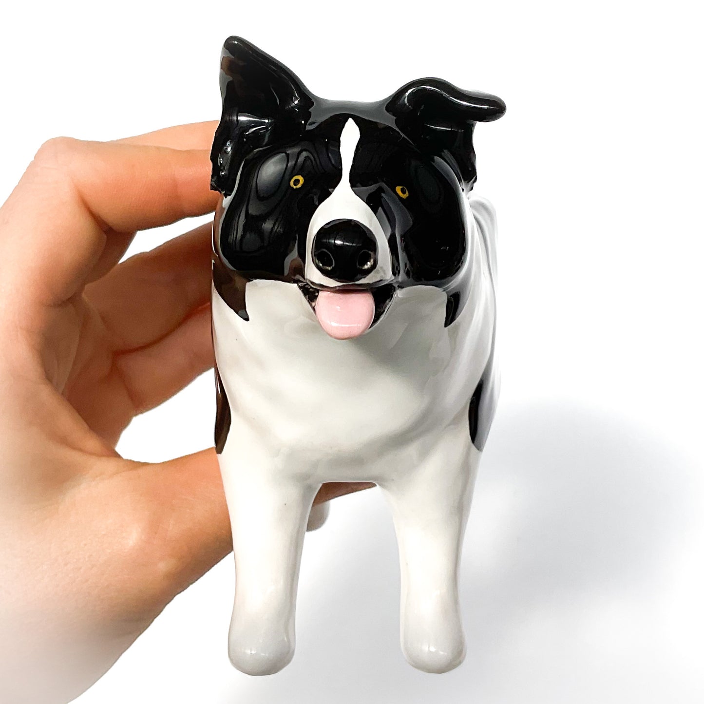 Border Collie Dog Planter - Ceramic Dog Plant Pot