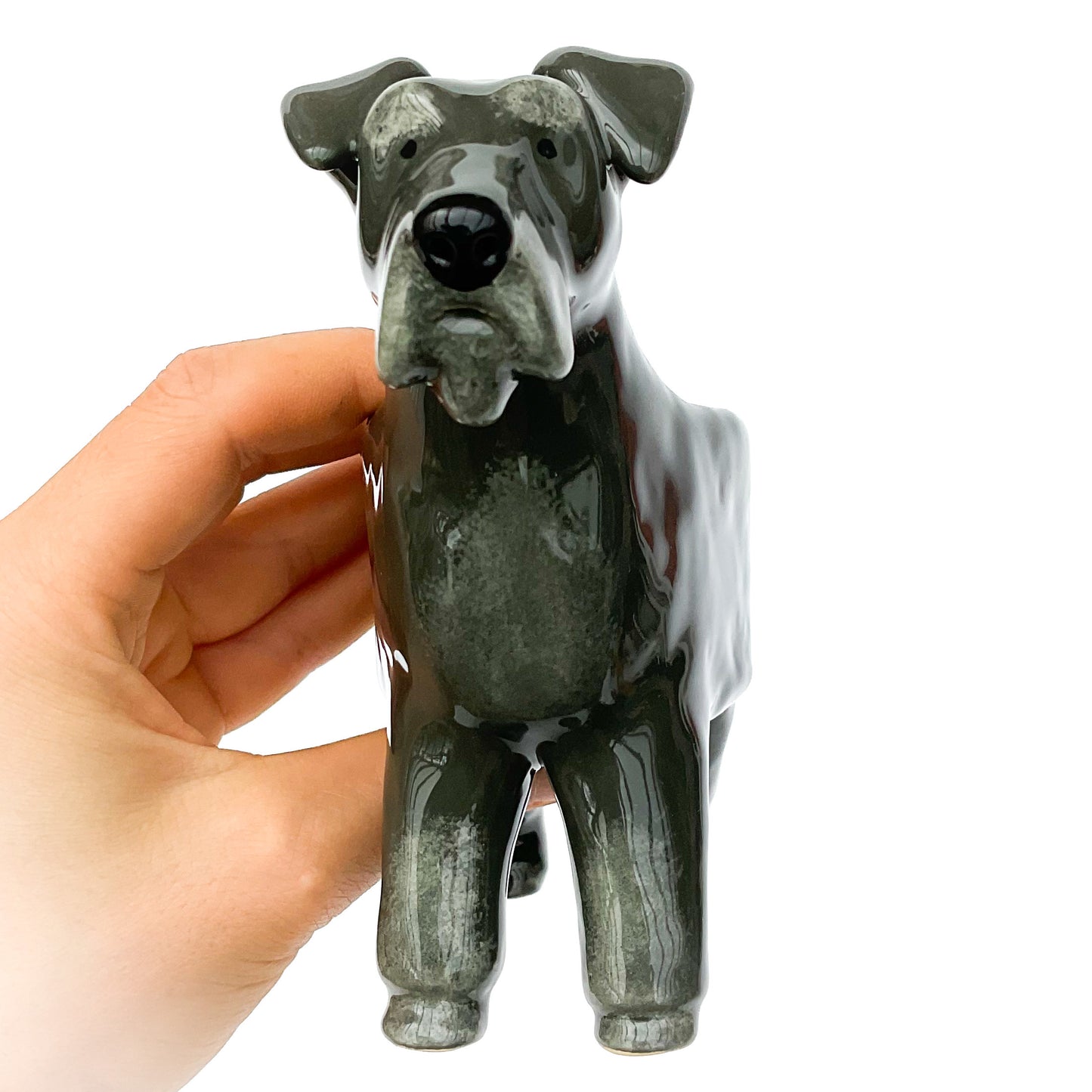 Miniature Schnauzer Dog Planter - Ceramic Dog Plant Pot