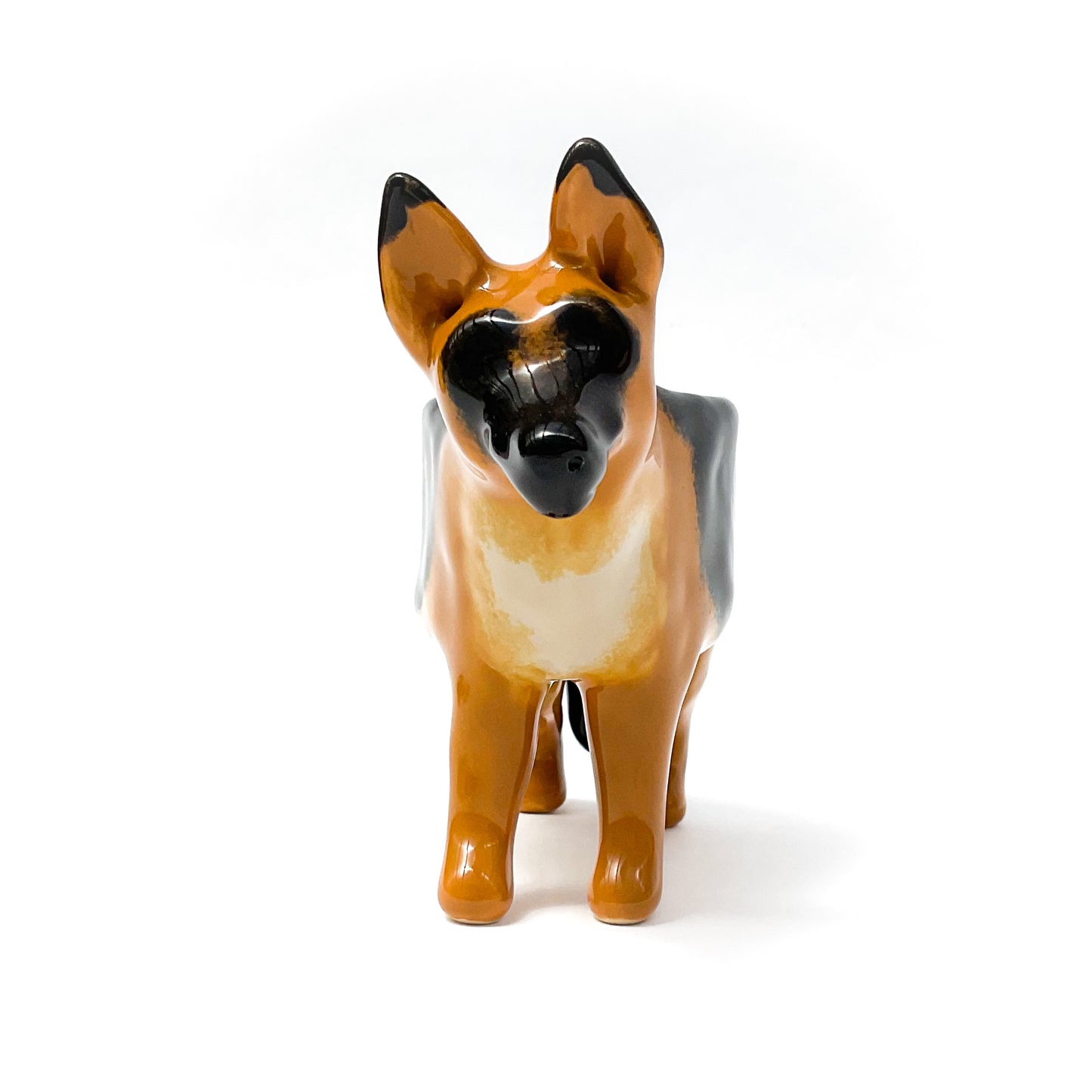 German Shepherd Dog Planter - Ceramic Dog Plant Pot