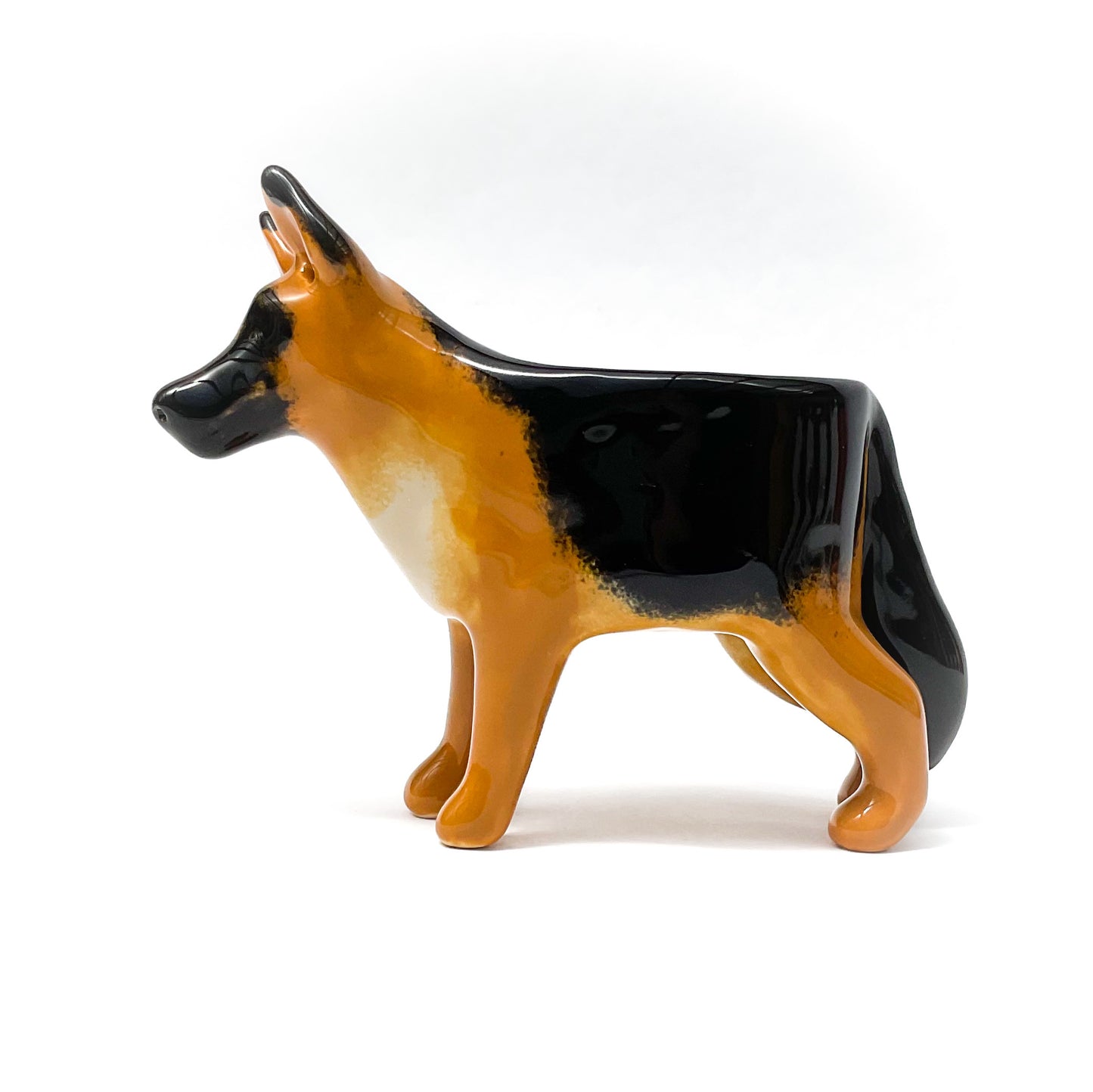 German Shepherd Dog Planter - Ceramic Dog Plant Pot