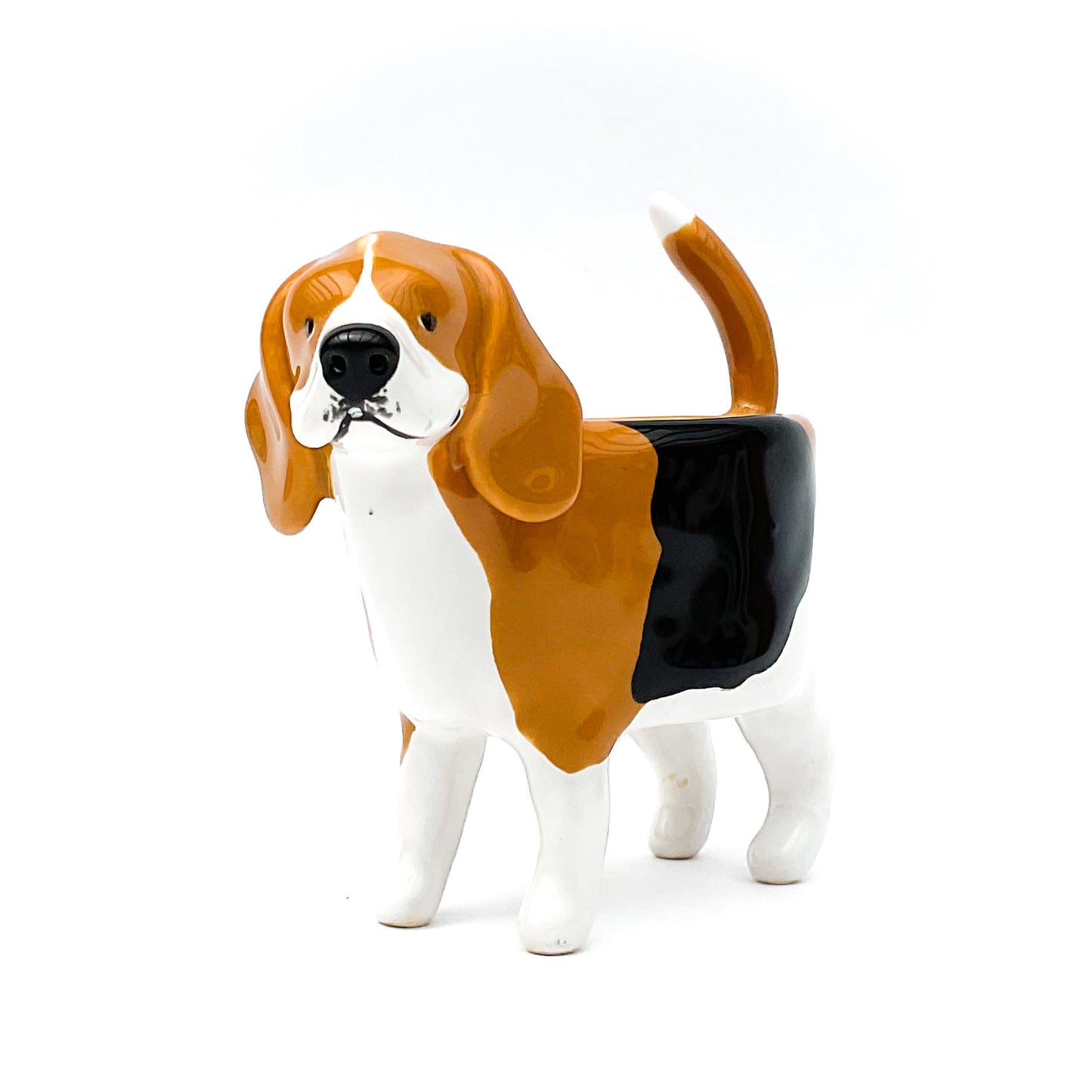 Beagle Dog Planter - Ceramic Dog Plant Pot