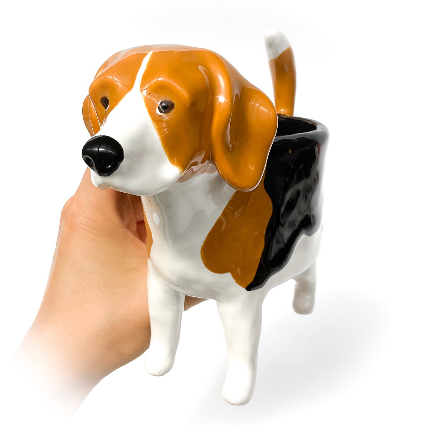 Beagle Dog Planter - Ceramic Dog Plant Pot