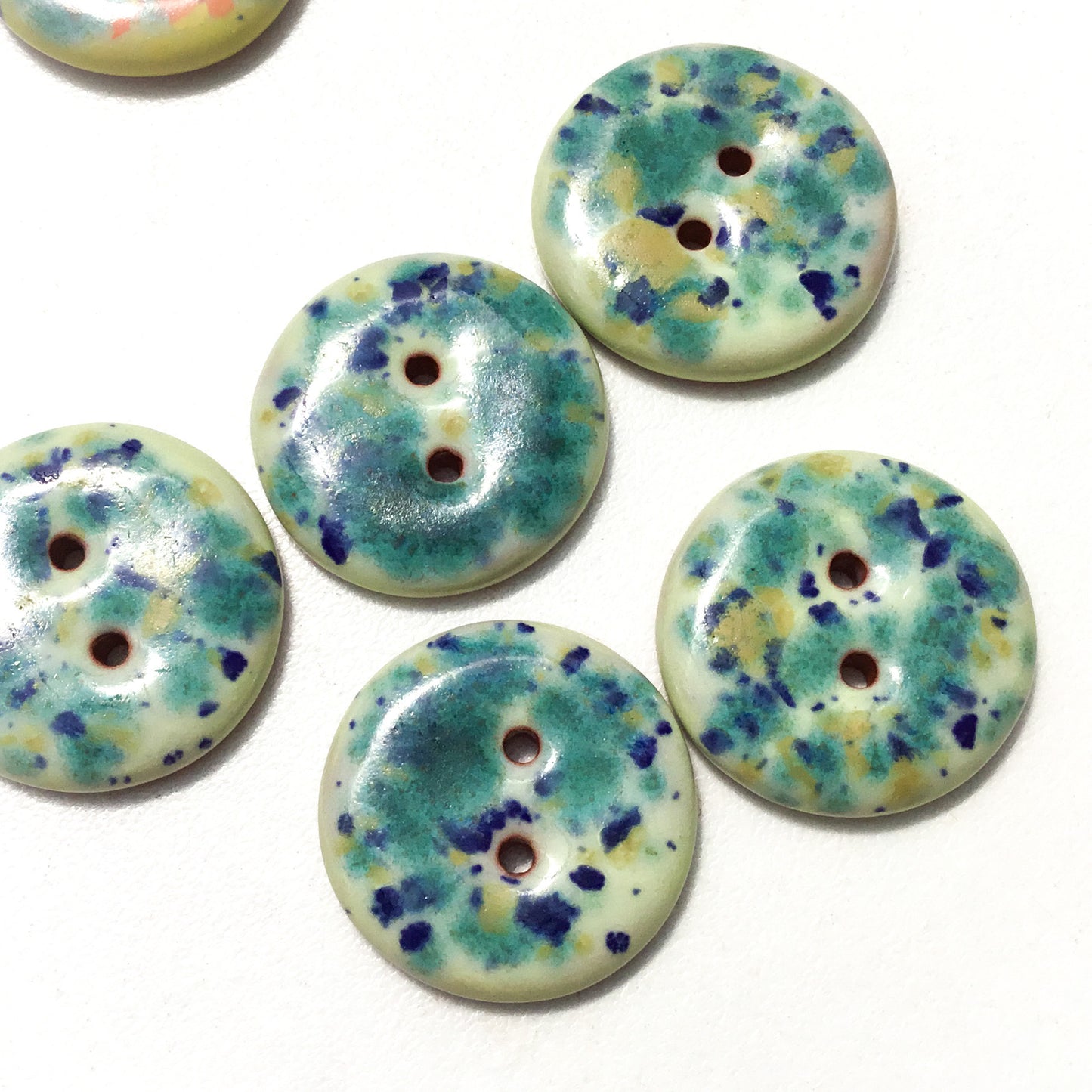 Color Splash Ceramic Buttons  - 7/8"