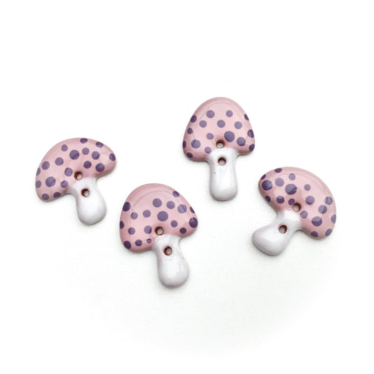 Large Pink & Purple Amanita Mushroom Buttons