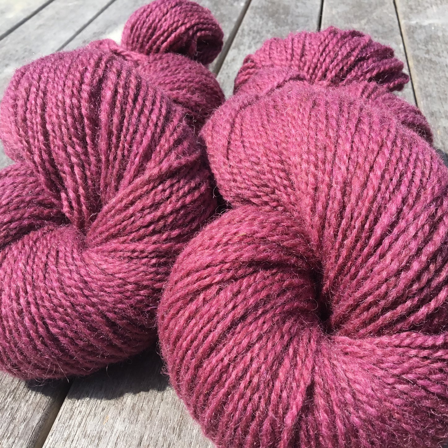 Wine berry - Worsted Wool Yarn (40 Merino 60 Romney) 2 ply - 4 oz skeins