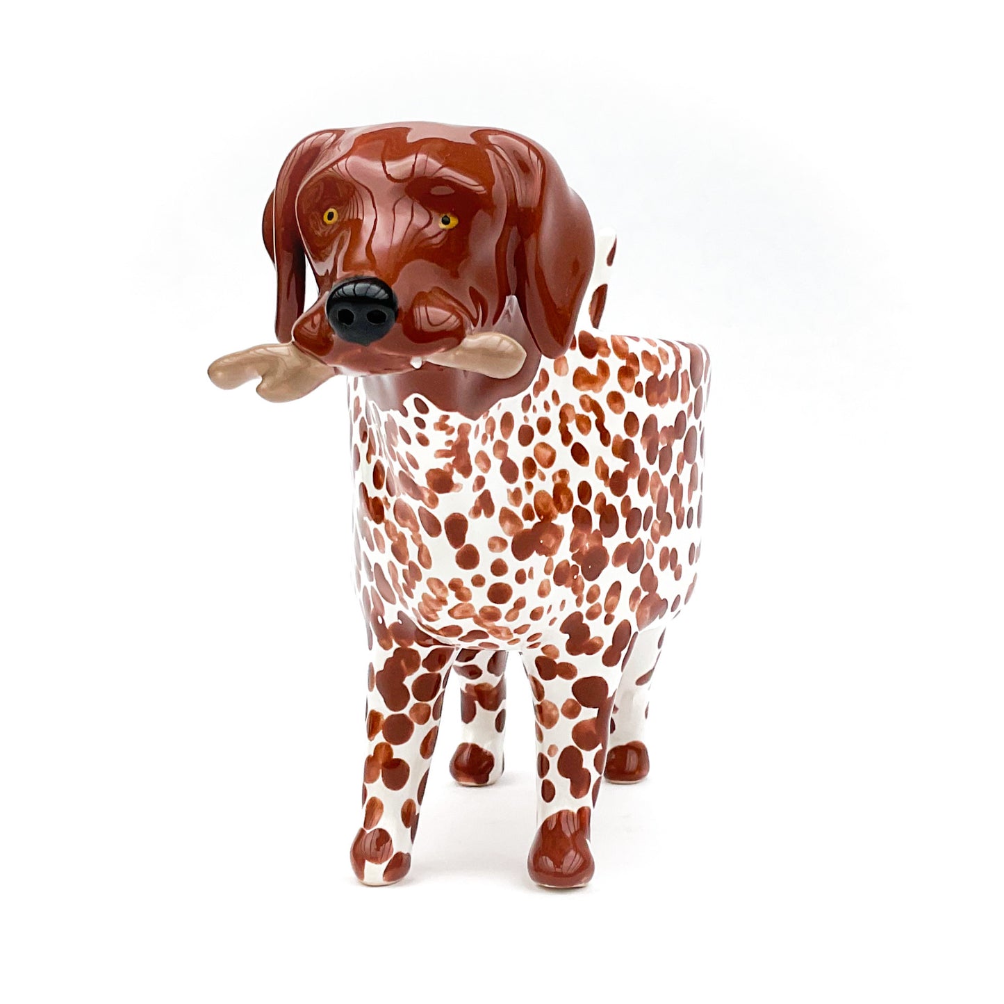 German Shorthair Pointer Dog Planter - Ceramic Dog Plant Pot