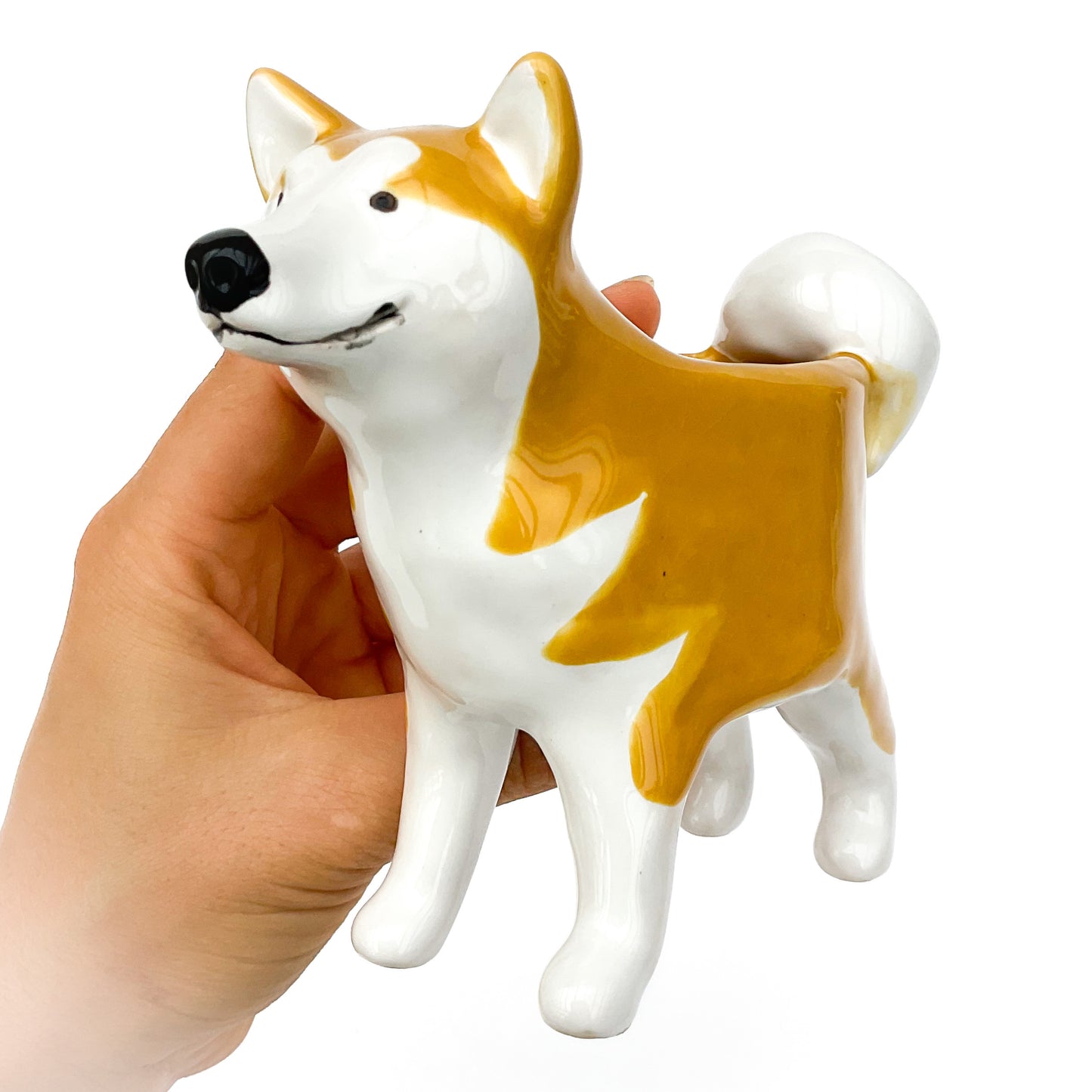 Shiba Inu Dog Planter - Ceramic Dog Plant Pot