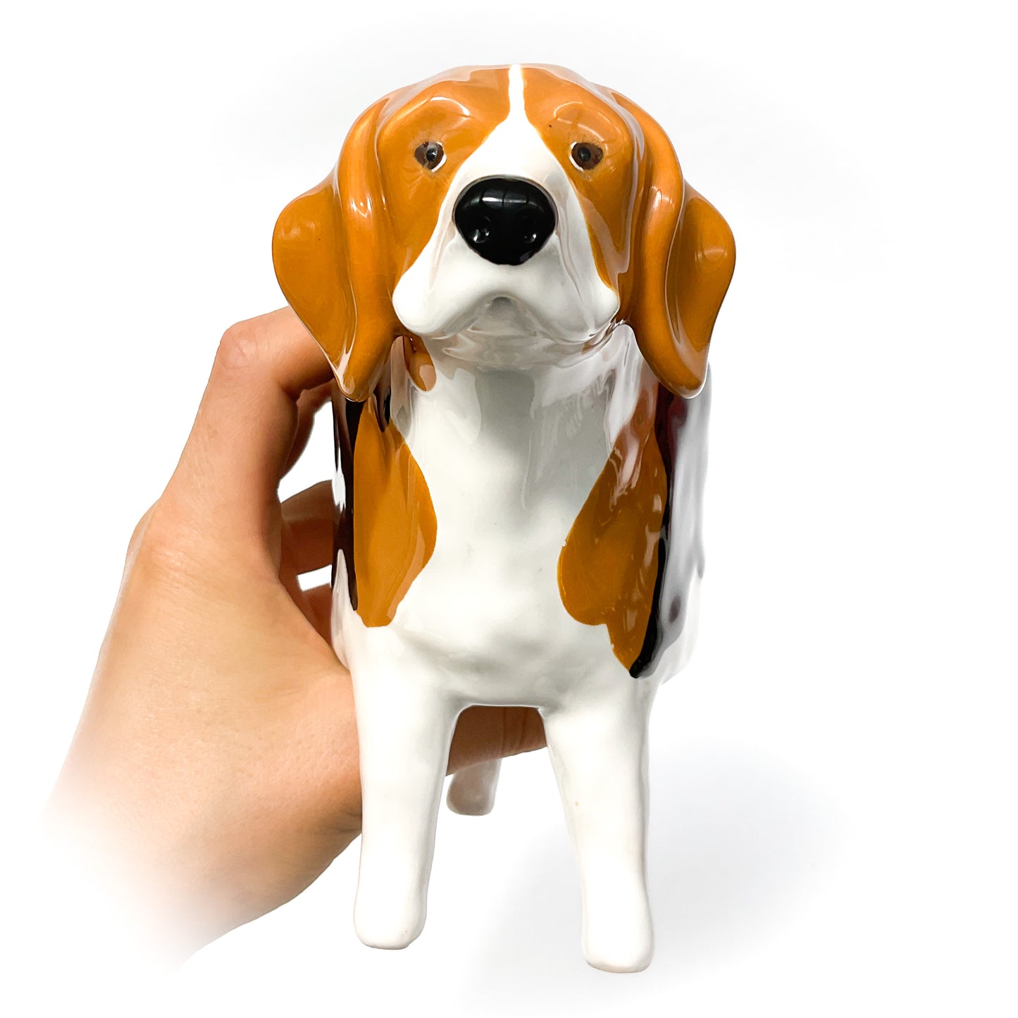 Beagle Dog Planter - Ceramic Dog Plant Pot