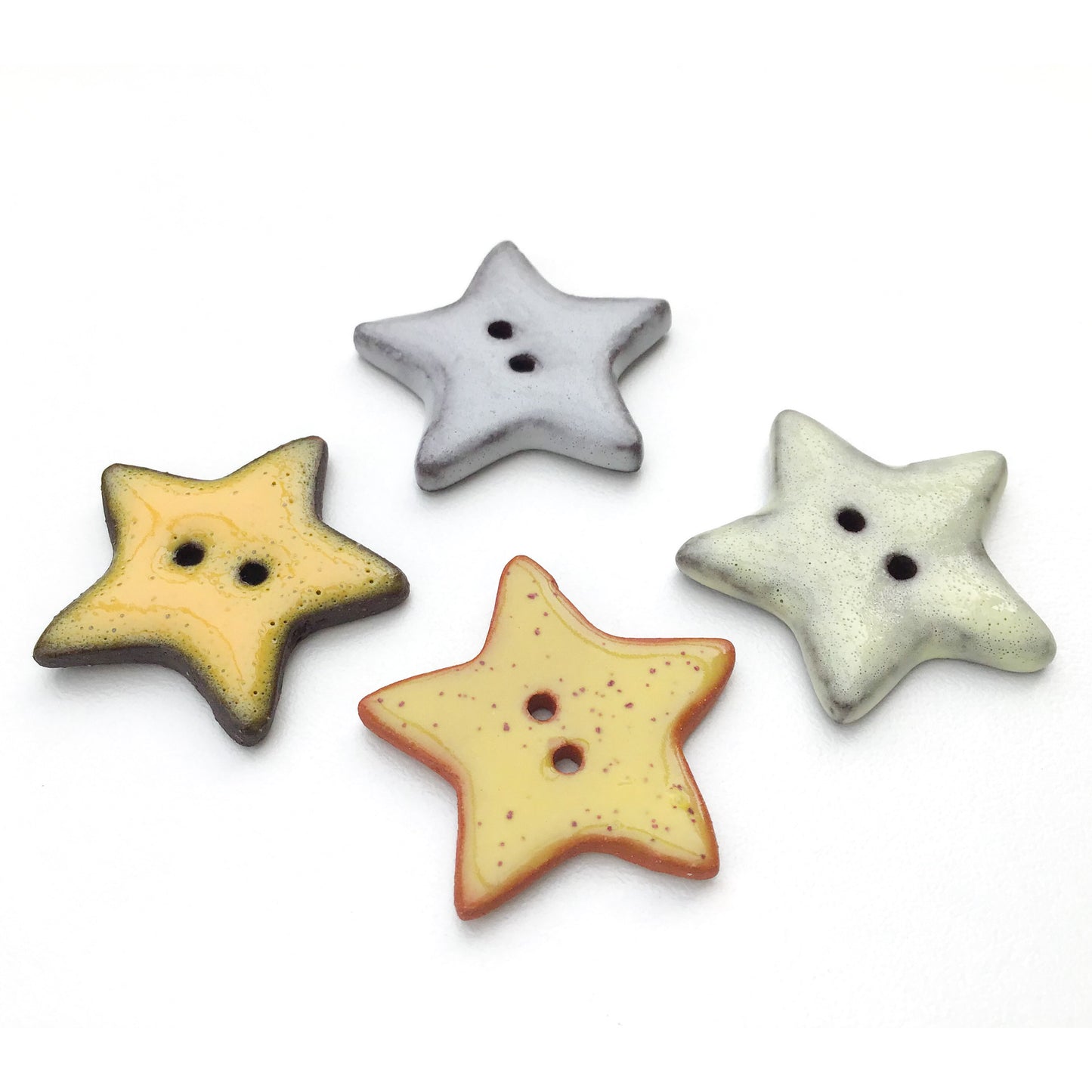 Stars Button Collection: Artisan Ceramic Buttons - Decorative Star Buttons