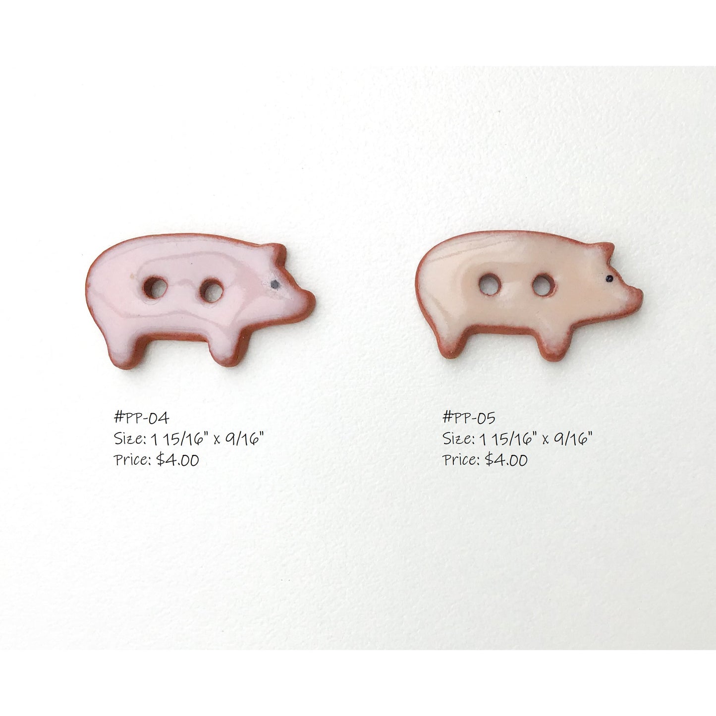 Pig Buttons- Farm Buttons