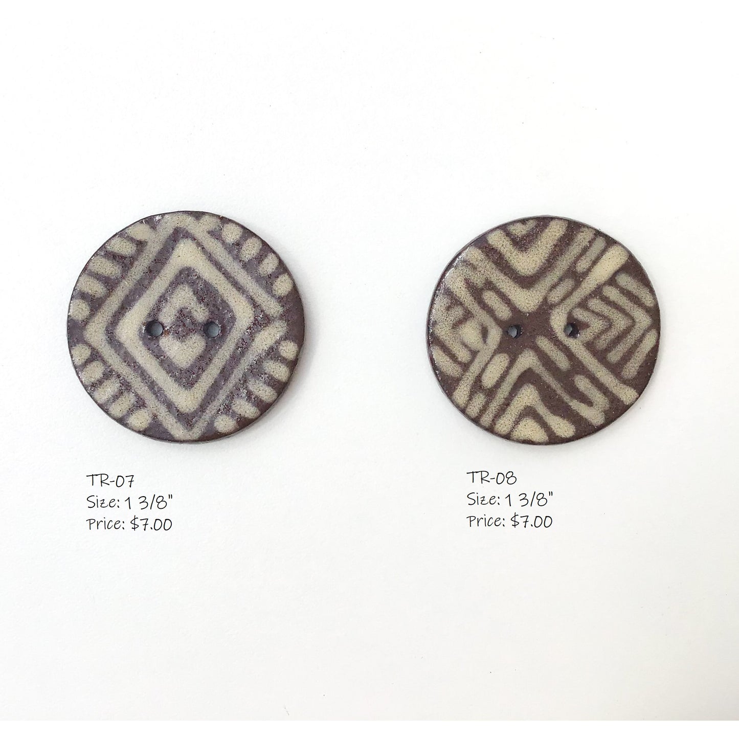 Tribal Button Collection: Simple Design and Contrasting Colors in African Motifs