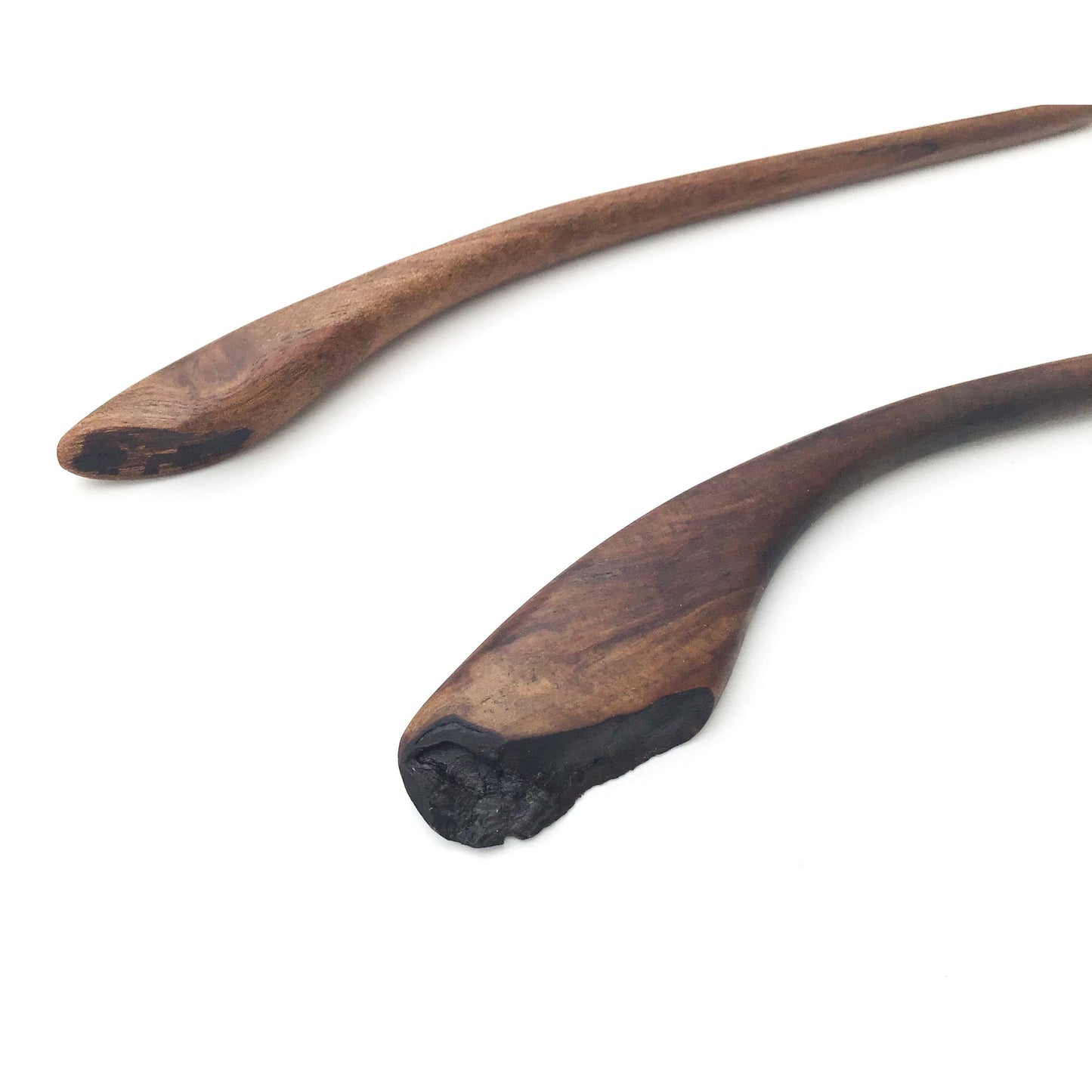 Live Edge Black Walnut Wood Shawl & Sweater Pins - Wooden Hair Pins