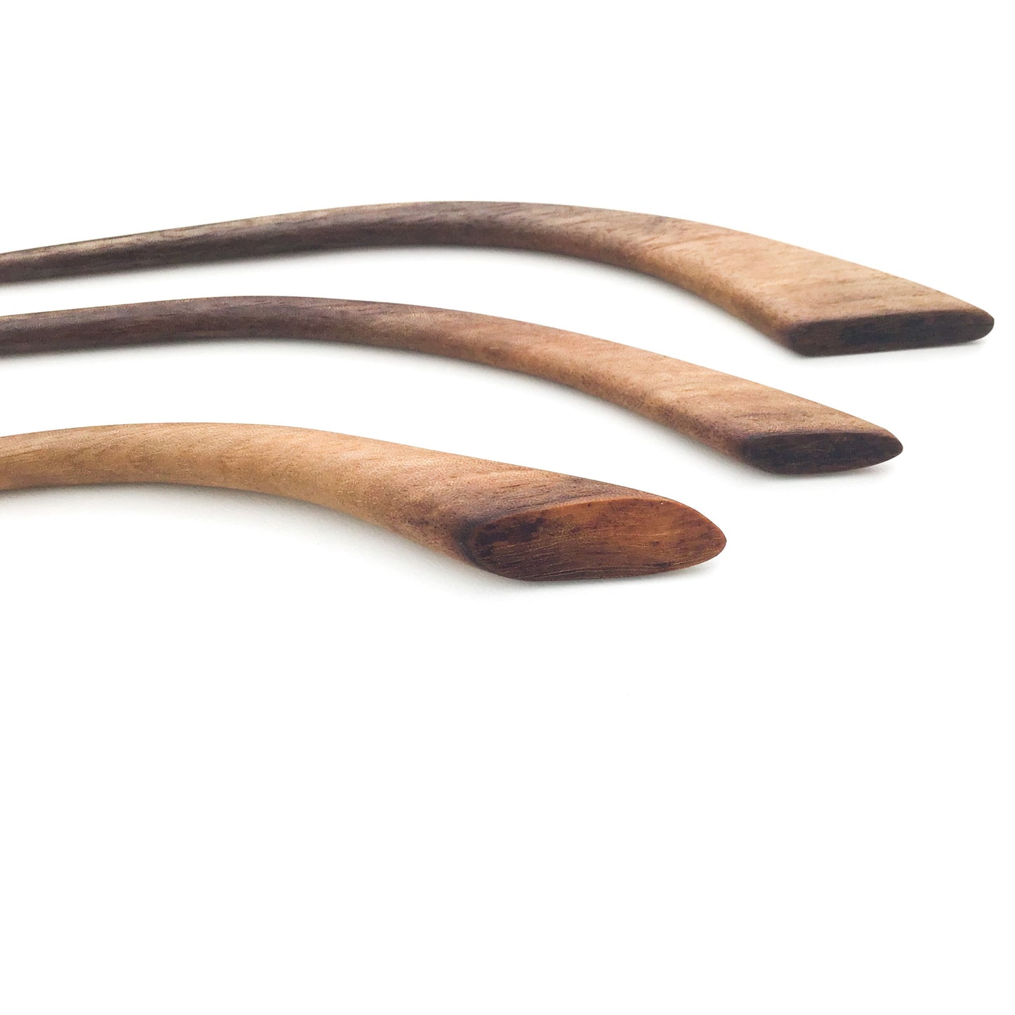 Live Edge Black Walnut Wood Shawl & Sweater Pins - Wooden Hair Pins