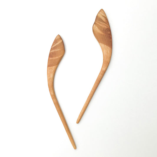 Live Edge Ash Wood Shawl & Sweater Pins - Wooden Hair Pins