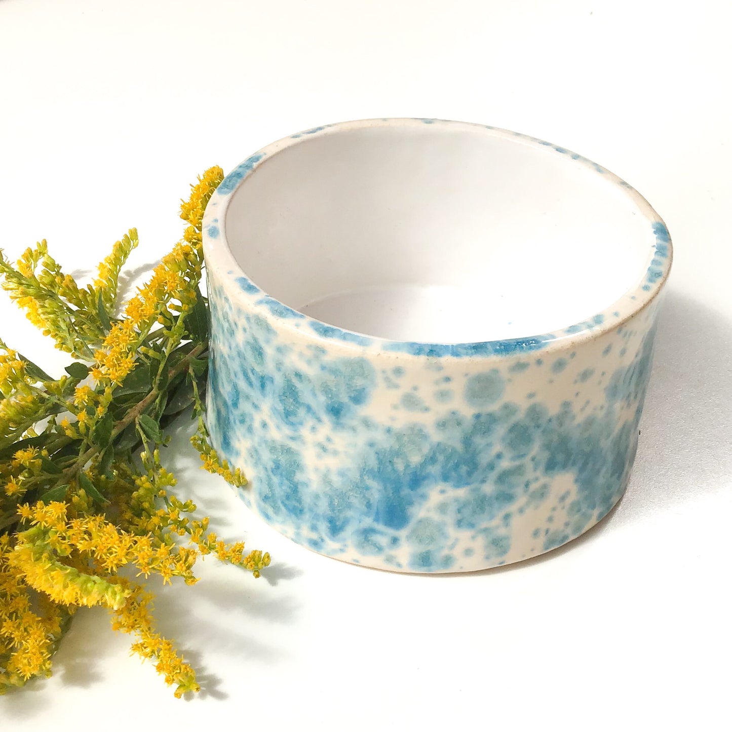 Handcrafted Ceramic Vessel - Blue & White Speckleware