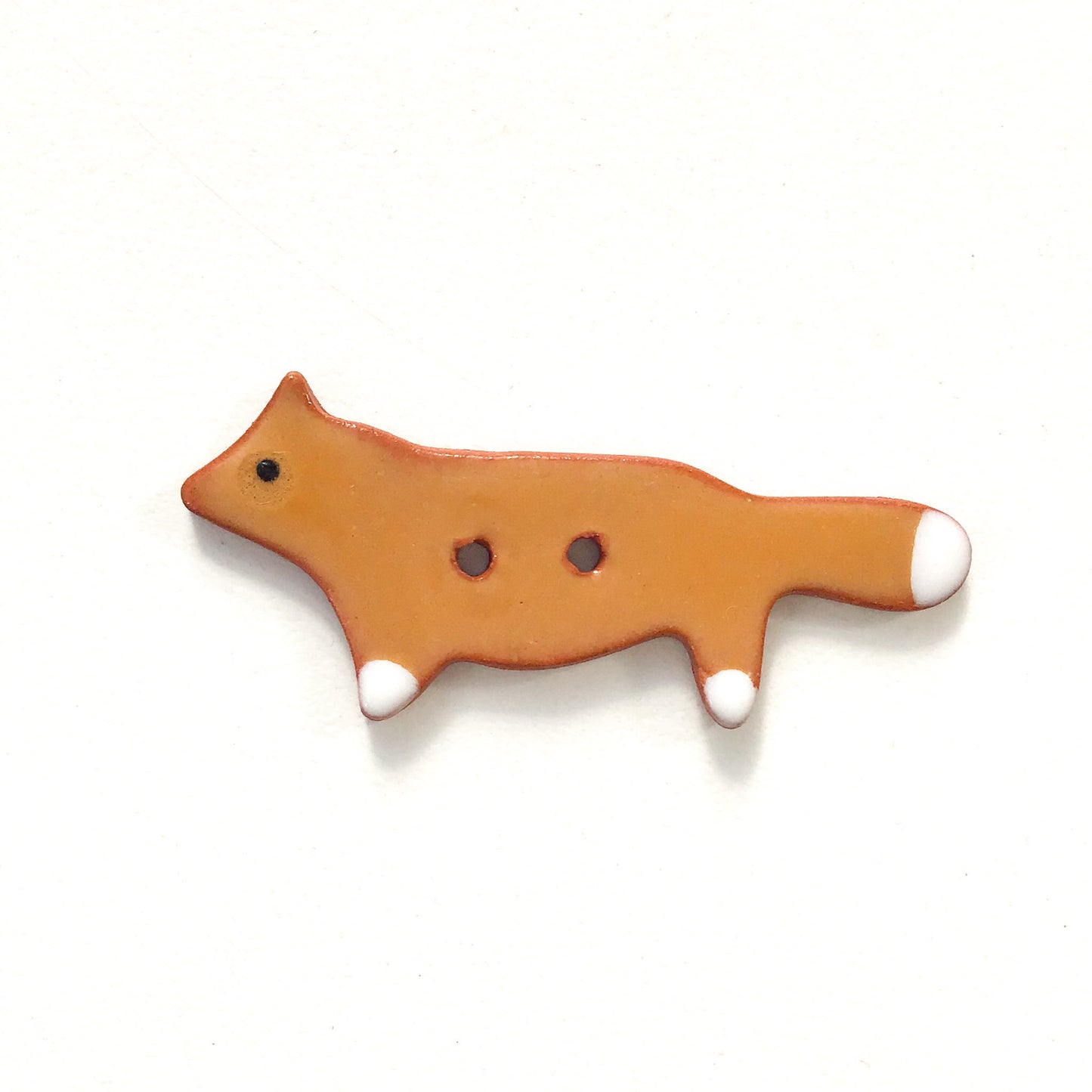 Fox Buttons- Ceramic Fox Buttons -  3/4" x 1 3/4"