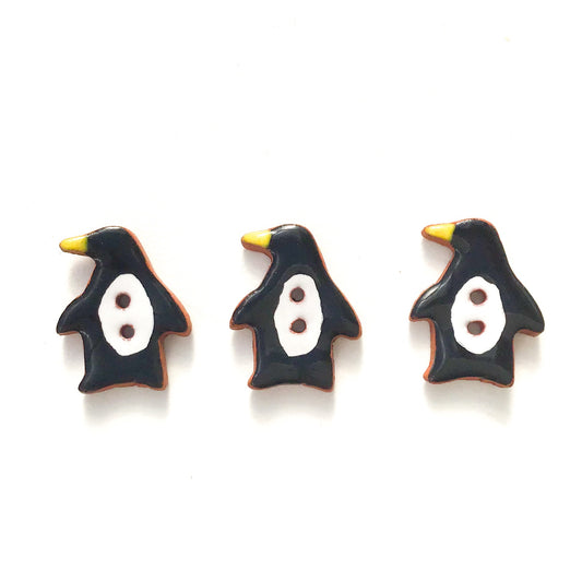 Penguin Buttons - Ceramic Penguin Buttons - Children's Animal Buttons