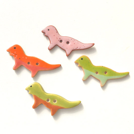 T-Rex Buttons - Ceramic Dinosaur Buttons - Children's Animal Buttons