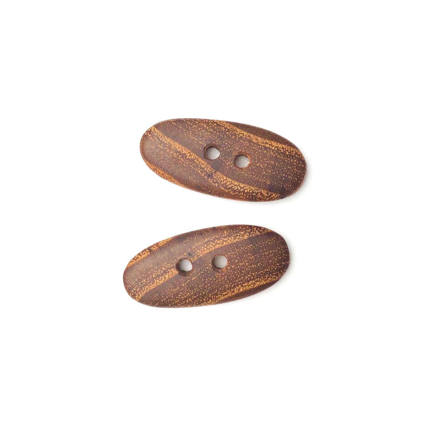 Black Locust Wood Buttons - Wooden Toggle Buttons - 5/8" X 1 7/16" - 2 Pack