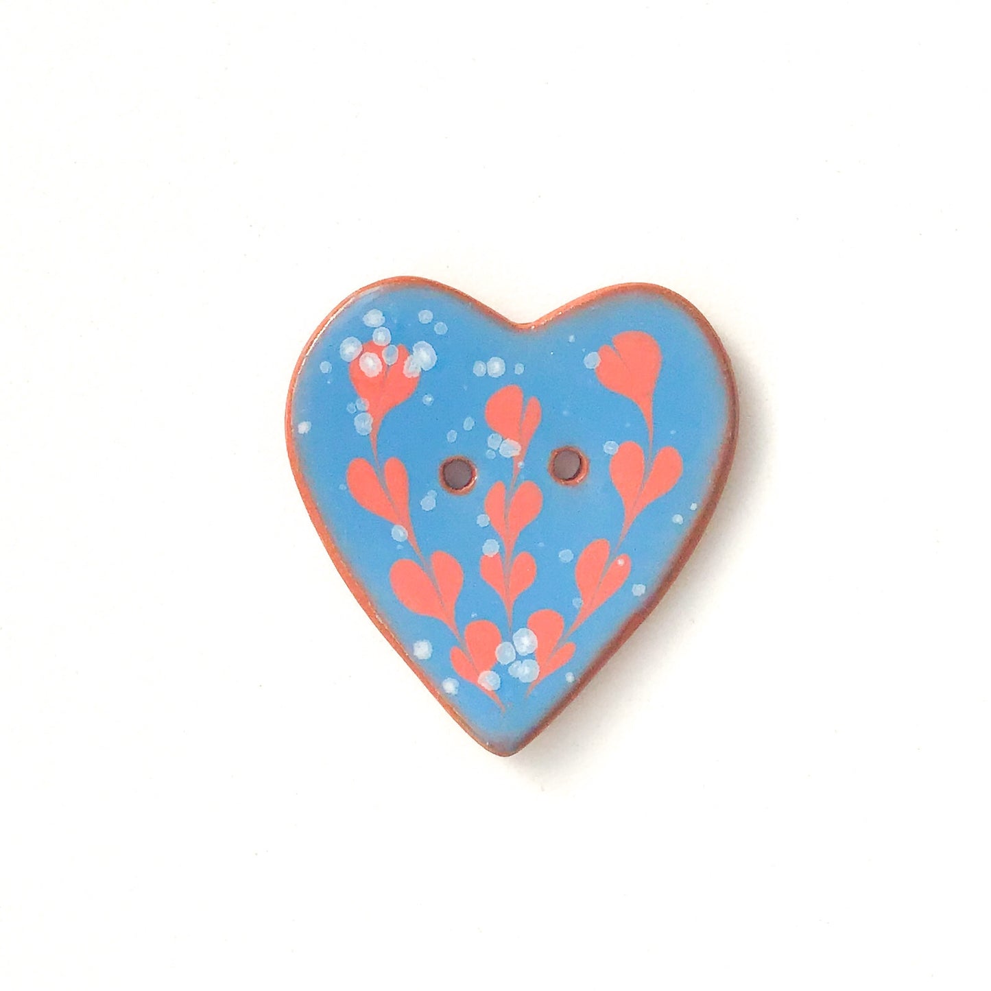 Decorative Heart Buttons - Ceramic Heart Button - 1 3/8"