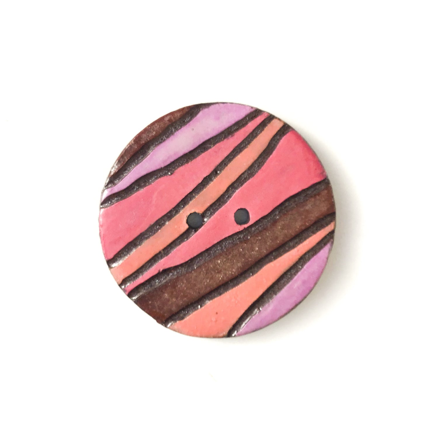 Crazy Quilt Colorful Ceramic Buttons - Contemporary Ceramic Buttons - 1 3/8"