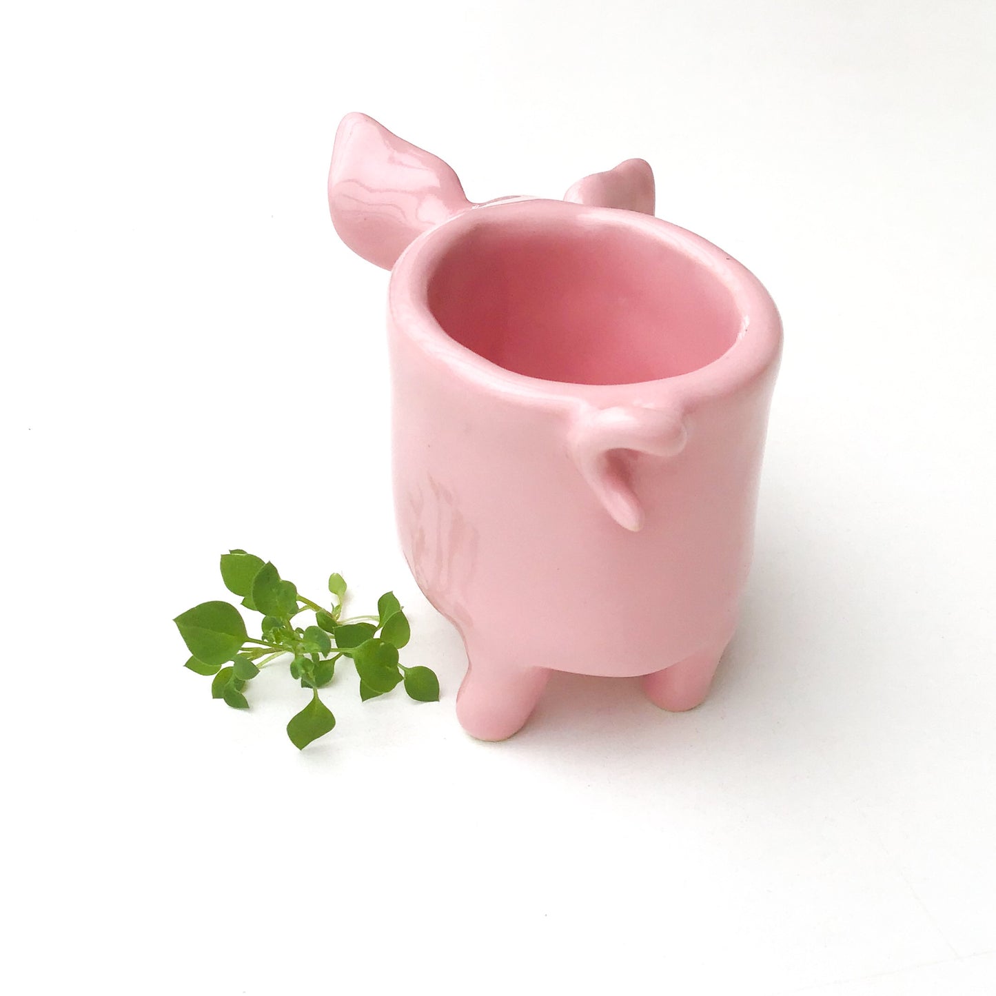 Little Pink Pig Pot - Ceramic Pig Planter