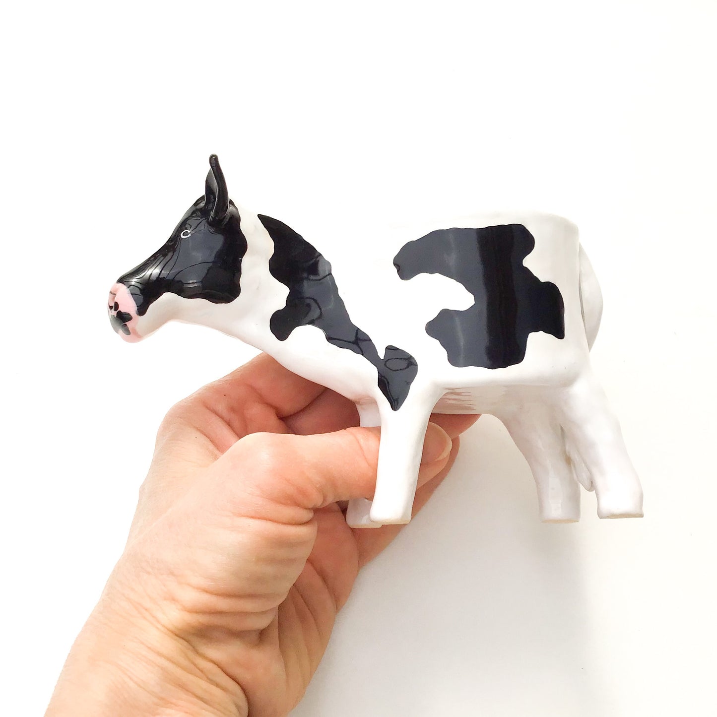 Holstein Friesian Cow Pot - Ceramic Cow Planter