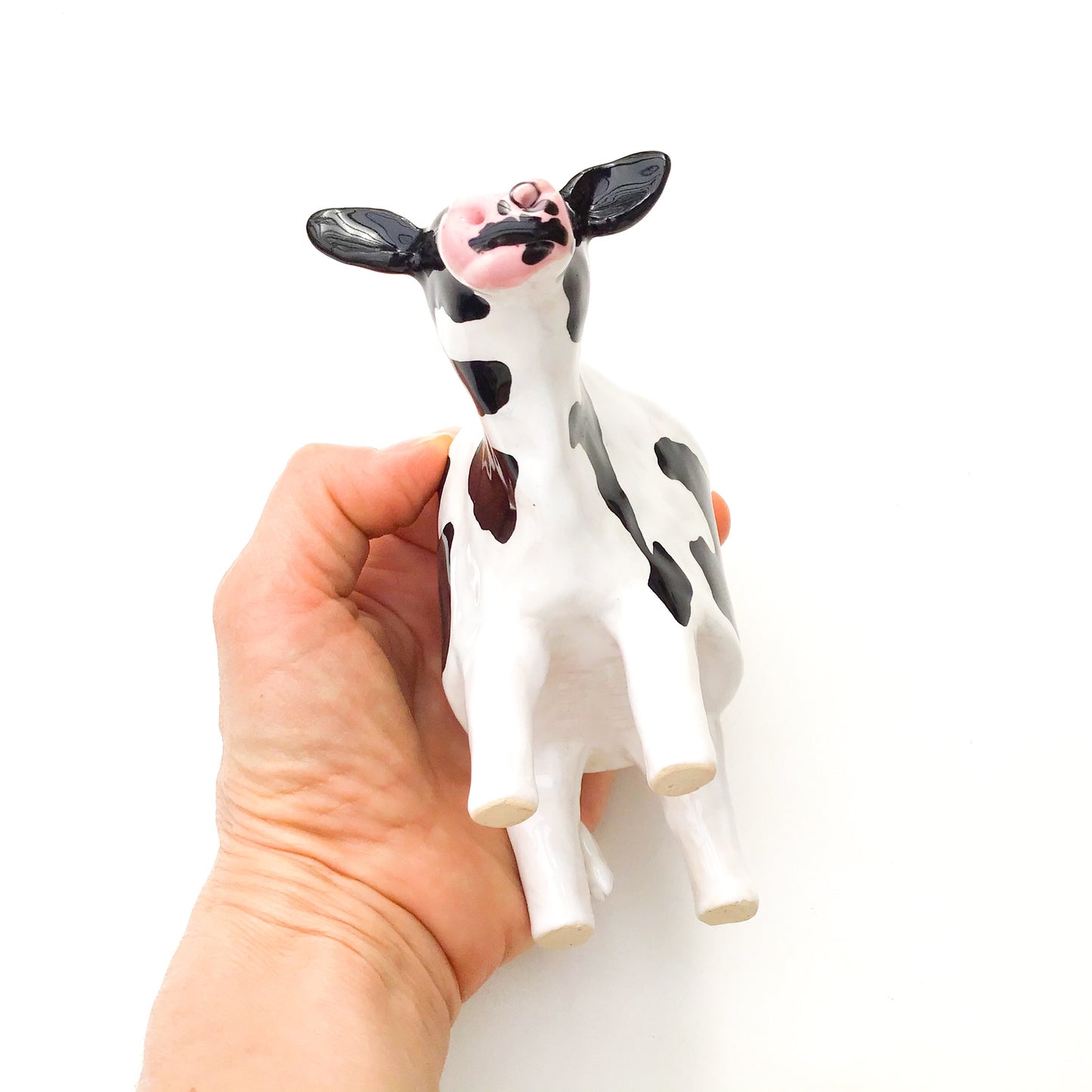 Holstein Friesian Cow Pot - Ceramic Cow Planter