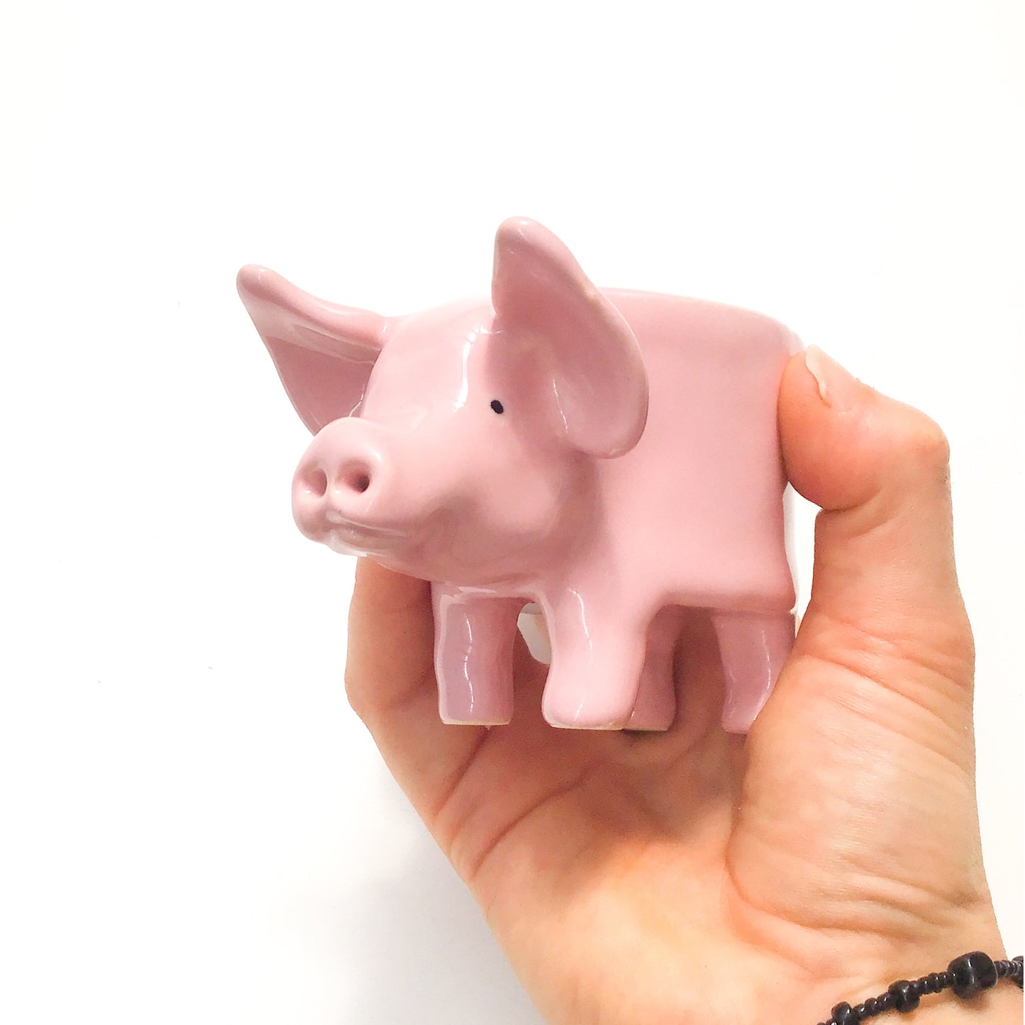 Little Pink Pig Pot - Ceramic Pig Planter