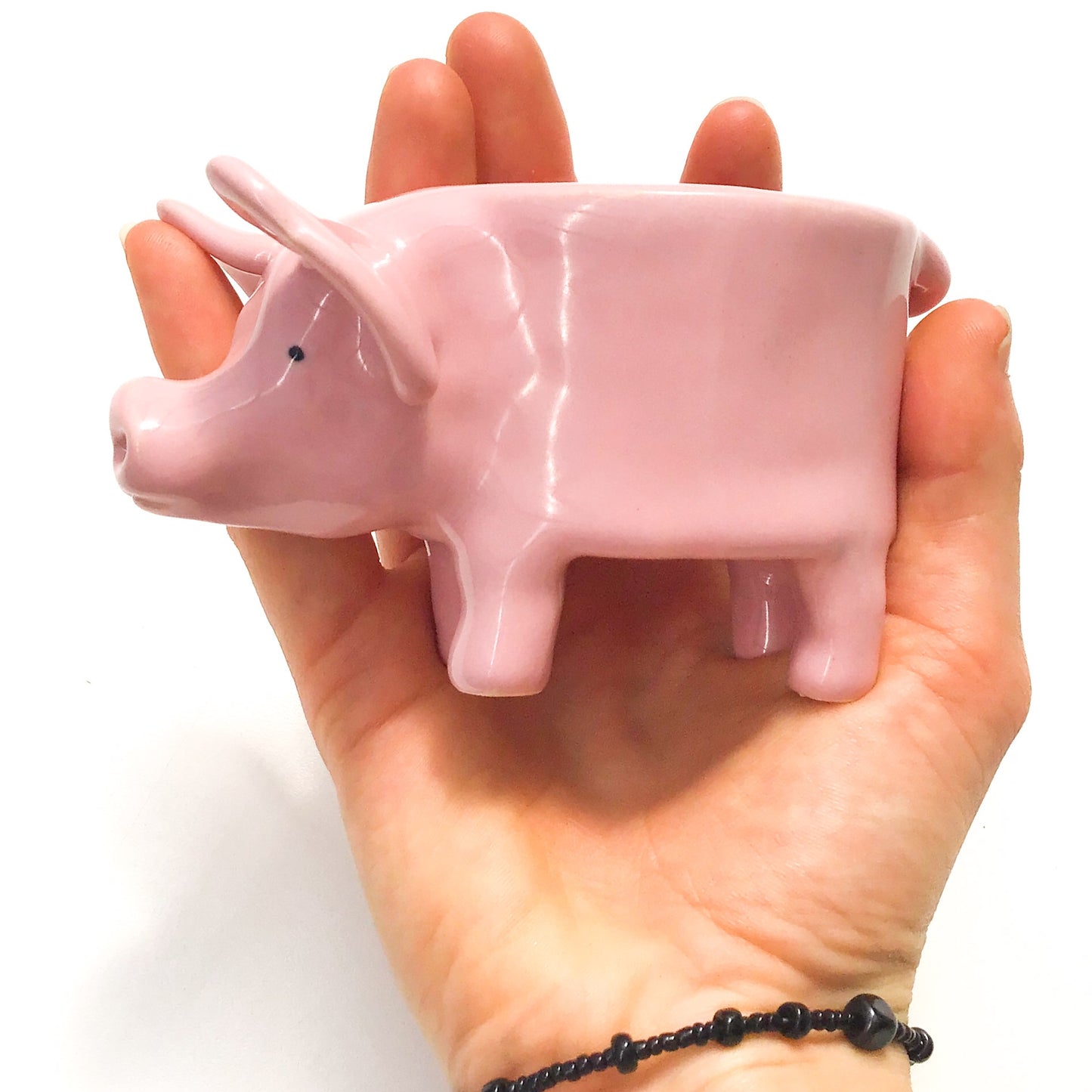 Little Pink Pig Pot - Ceramic Pig Planter