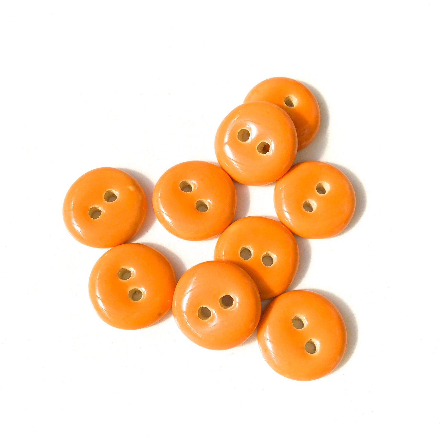 Cantaloupe Orange Ceramic Buttons - Orange Clay Buttons - 9/16"