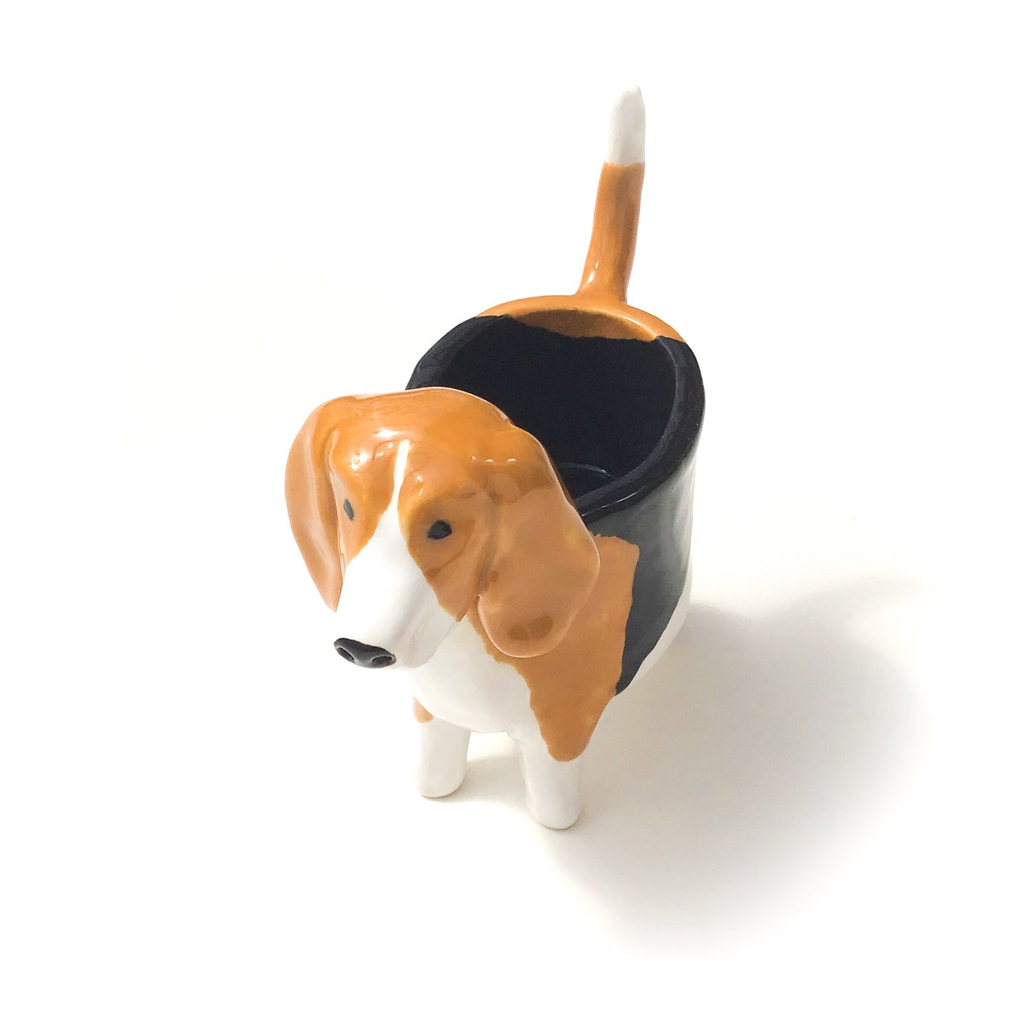 Beagle Dog Planter - Ceramic Dog Plant Pot