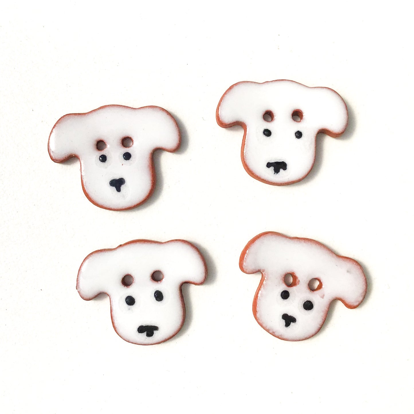 Dog Buttons - Ceramic Dog Buttons - 3/4" x 7/8"