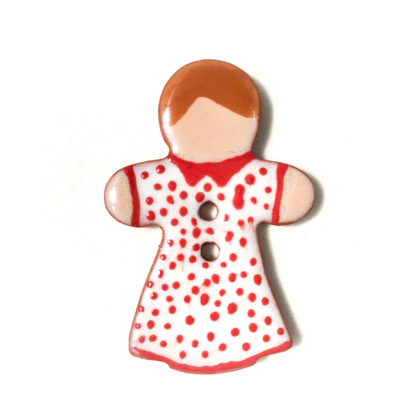 Little Wee Folk Buttons - Waldorf Inspired Ceramic Buttons - 1" x 1 3/8"